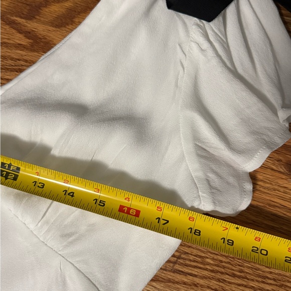 Wild Fable White Mini A-line Dress Flutter Sleeves With Bows Size Small - Picture 11 of 14